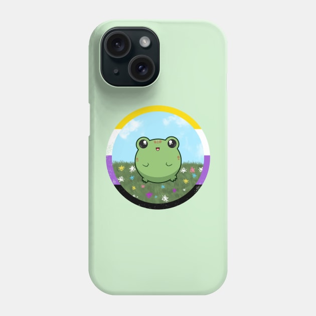 Pride Froggo (Non-binary) Phone Case by GummiFrogArt