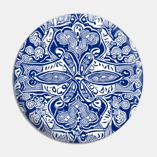 Paisley Print - Blue Aesthetic Pin