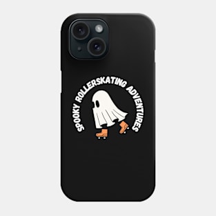 Spooky rollerskating Adventures. Halloween: Cute little ghost rollerskating Phone Case