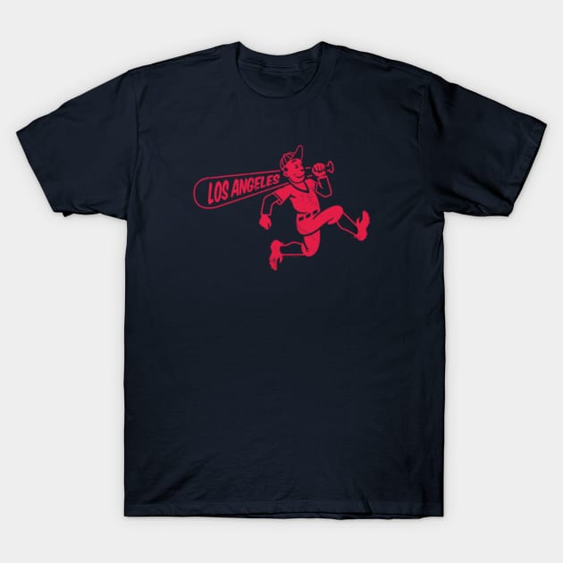 Youth Red Los Angeles Angels Wordmark Baseball T-Shirt