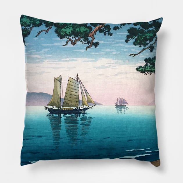 Maiko Beach by Tsuchiya Koitsu Pillow by Takeda_Art