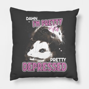 Damn I'm Pretty - Funny Possum Meme Pillow