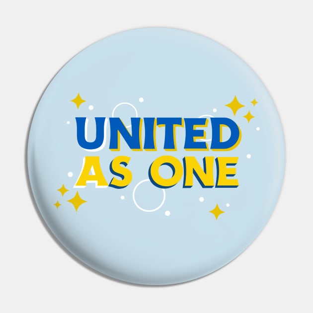 United as One- Blue And Yellow Pin by MisconceivedFantasy