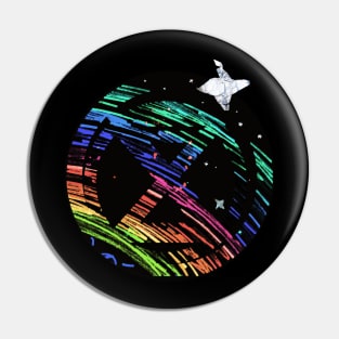 Rainbow Space Extinction Rebellion Pin