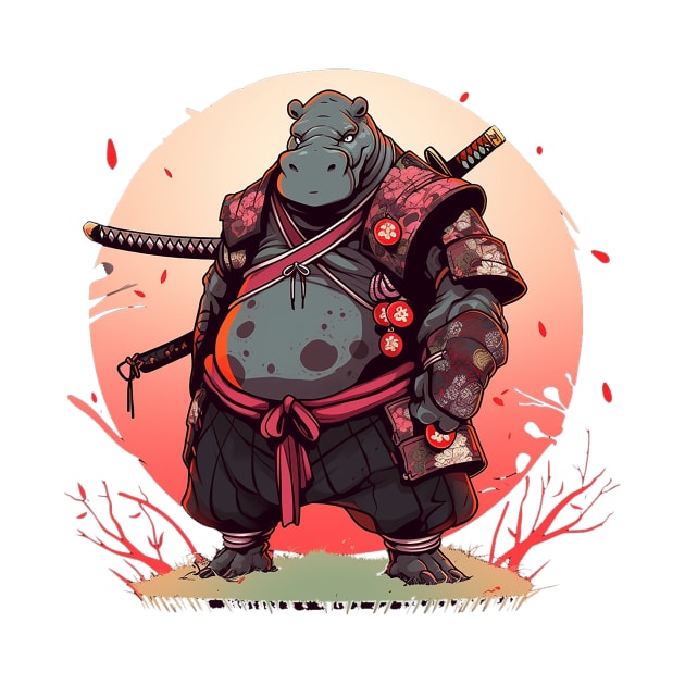 samurai hippo by fancy ghost