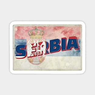 Serbia Vintage style retro souvenir Magnet