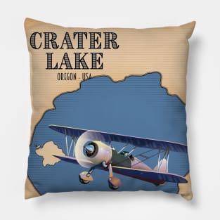 Crater Lake Oregon USA vintage map Pillow