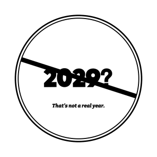 2029 Not A Real Year (Black) T-Shirt