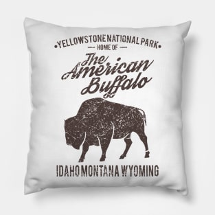 The American Buffalo From Yellowstone Pillow