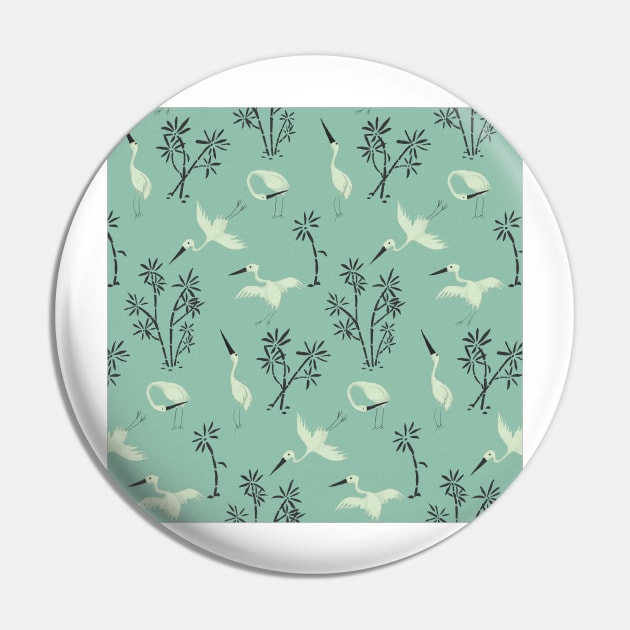 Motif of a Celadon vase with bamboo and cranes Pin by LeahHa