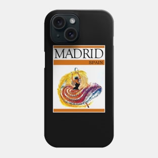 Madrid Spain Vintage Travel Advertising Print Phone Case