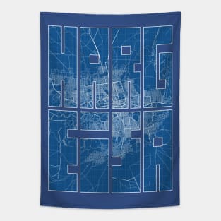 Hargeisa, Somalia Map Typography - Blueprint Tapestry