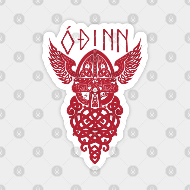 Odin Norse God Pagan Viking Mythology Allfather Magnet by Blue Pagan