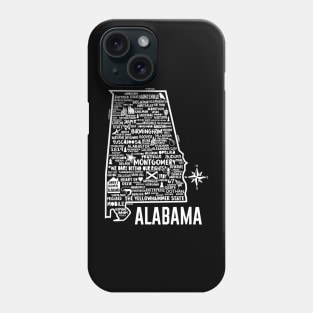 Alabama Map Phone Case