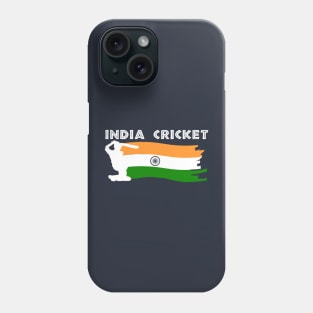 India Cricket With Indian Flag Phone Case