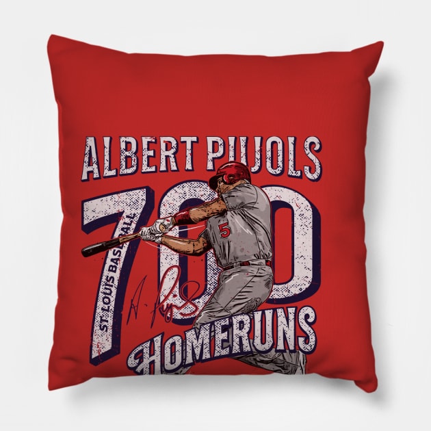 Albert Pujols St.Louis 700 Home Runs Wave Pillow by danlintonpro