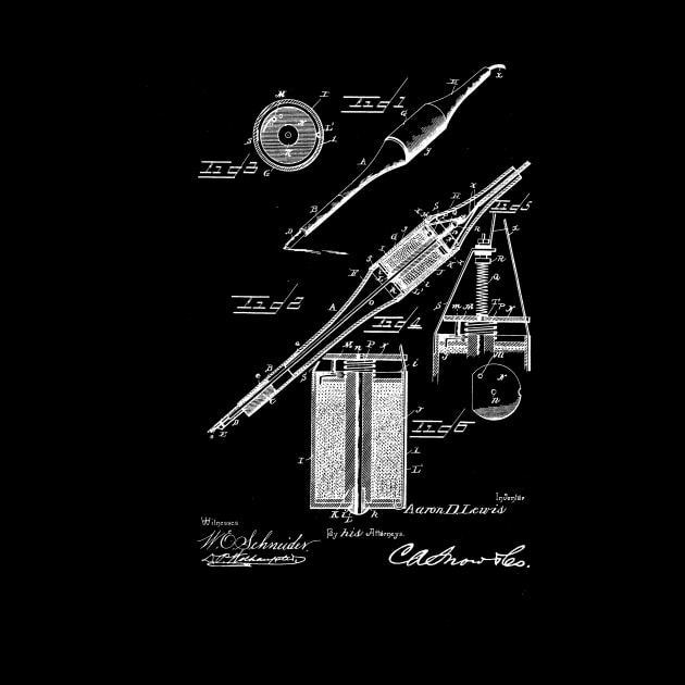 electric perforating pen Vintage Patent Drawing by TheYoungDesigns