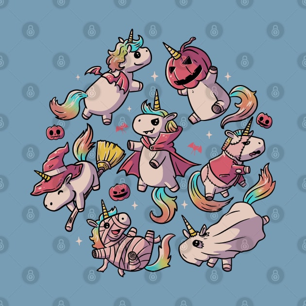 Halloween Unicorns Cute Spooky Magic - Light by eduely