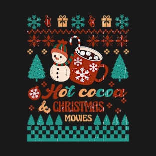 Hot Cocoa & Christmas Movies Sublimation T-Shirt