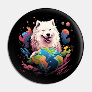 Samoyed Earth Day Pin