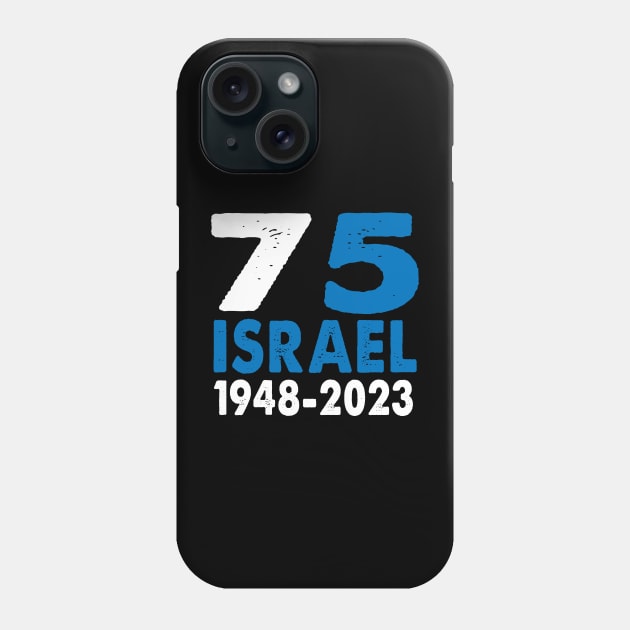 Patriotic Israel Pride 75th Anniversary Israeli Flag Phone Case by Jeruk Bolang