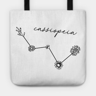 Cassiopeia Floral Constellation Sticker Tote