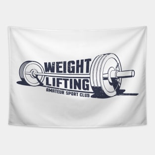 Weightlifting athleticism vintage print Tapestry