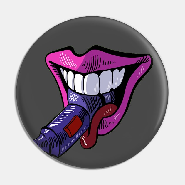 Gag On This Updated Mouth Pin by Gag On This