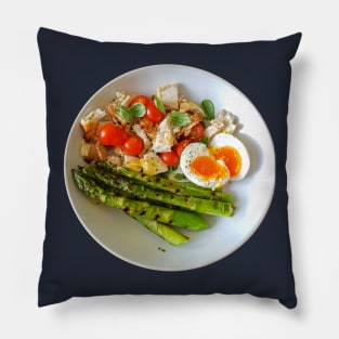 Food Chicken Salad and Asparagus Photo Pillow