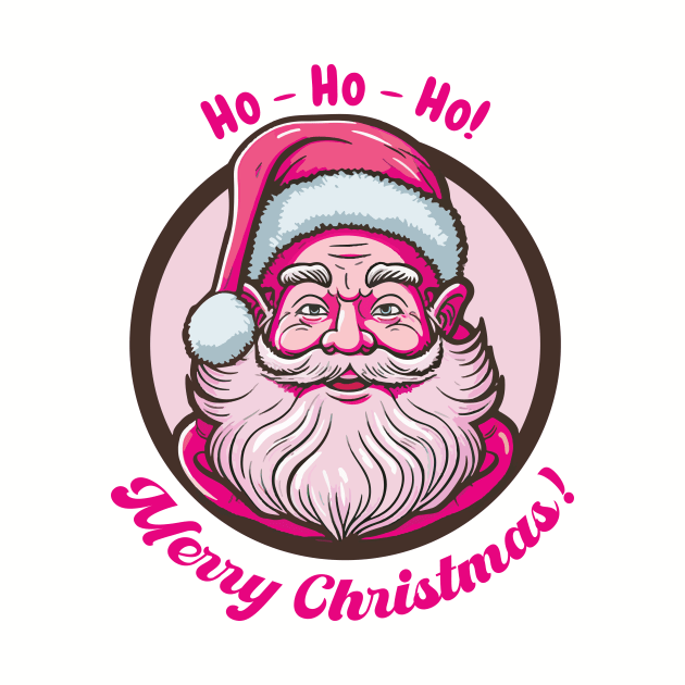 Retro Vintage Pink Santa Claus by vectrus