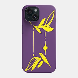 yellow floral Gemini zodiac sign Phone Case