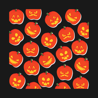 Scary Pumpkin Halloween pattern T-Shirt