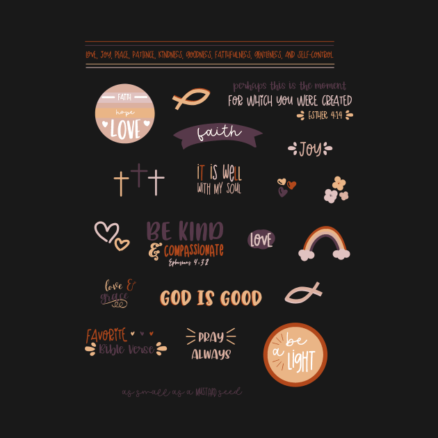 Cute Christian Bible Journaling Sticker Sheet by MSBoydston