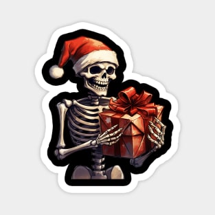 skeleton Santa Claus Magnet