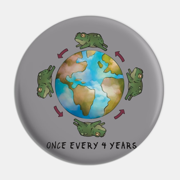 "Once Every 4 Years"- Leap Year Tee Pin by Underdog Artstudio