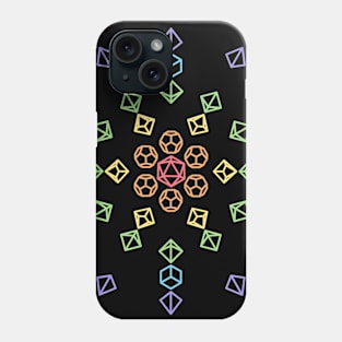 Starburst Rainbow Polyhedral Dice Phone Case