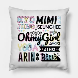 Oh My Girl Font Collage Pillow