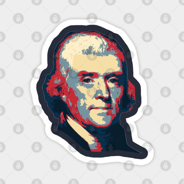 Thomas Jefferson Pop Art Magnet by Nerd_art