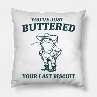 You've Just Buttered Your Last Biscuit Vintage Style Shirt, Retro Unisex Adult T Shirt, Vintage Frog T Shirt, Nostalgia Pillow