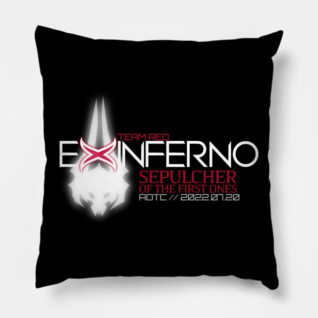 Team Red AOTC Sepulcher of the First Ones (Black) Pillow by Ex Inferno