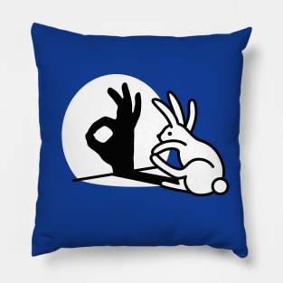 Rabbit shadow hand OK sign chef's okay sign chef hand gesture Pillow