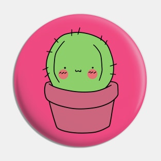 Blushing Potted Cactus Pin