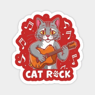 meow, rock, and guitar Magnet