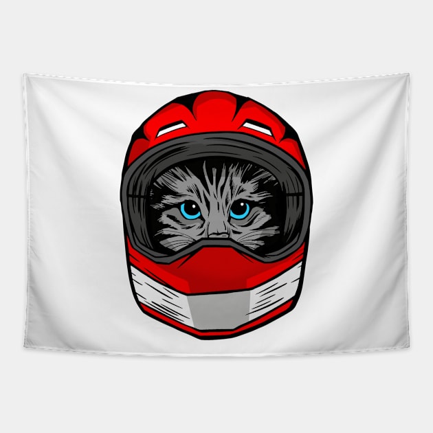 funny cat – Carlo the cat driver Tapestry by LiveForever