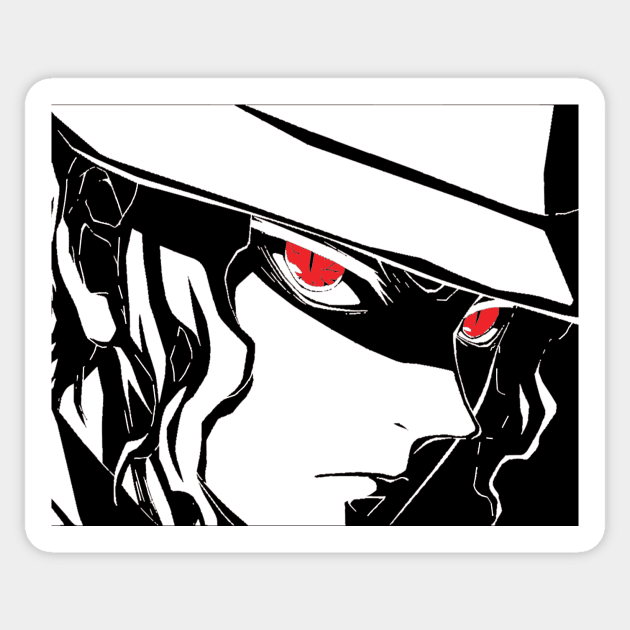 Demon Slayer Tanjiro Black & White Sticker - Anime PNG Stickers