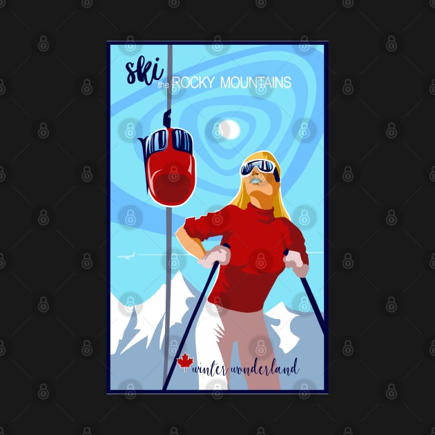 Retro alpine ski poster by SFDesignstudio