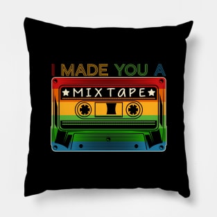 I Made You a Mixtape Retro Vintage Cassette Tape Pillow