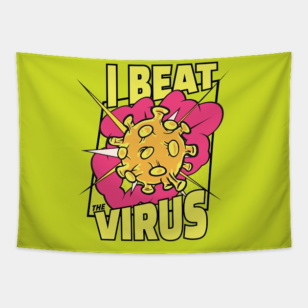 I beat Corona Virus Tapestry by LR_Collections