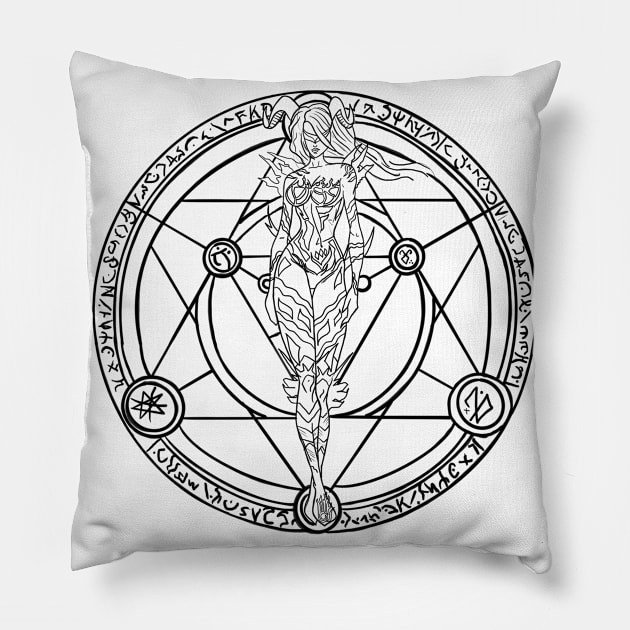 Flame Atronauch Pillow by theroseandraven