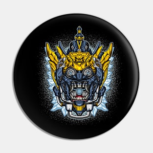 Barong Cyberpunk Hanya Mask artwork Pin